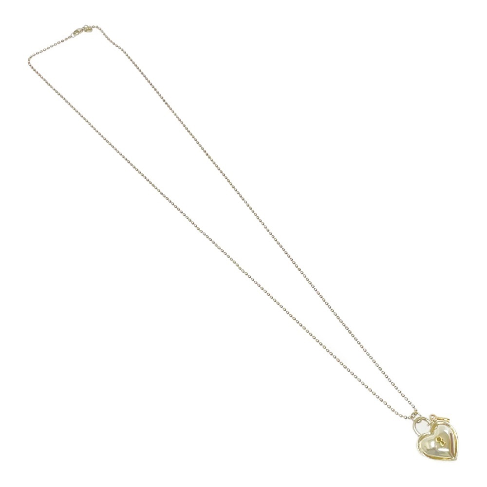 TIFFANY Co Silver Heart Lock Necklace